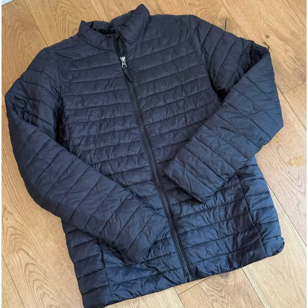 Lands End Kids ThermoPlume Packable Jacket XL 18-20 Black Lightweight Puffer